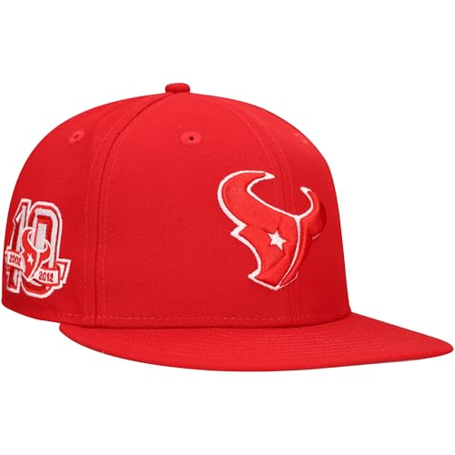 New Era Men's Red Houston Texans Main Patch 59FIFTY Fitted Hat