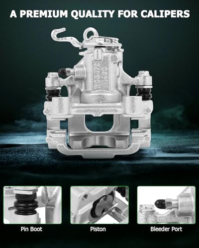 Image of SCITOO Rear Left Brake Caliper With Bracket 19B6384 Compatible For Audi For A3 / For A3 Quattro, For VW For TYPE 1 / For Eos /For Golf /For GTI /For Jetta /For Passat