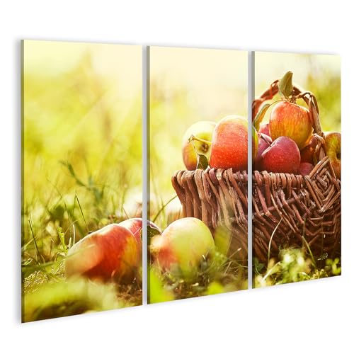 Tableau sur toile panier de pommes pour les amoureux de la nature et du terroir