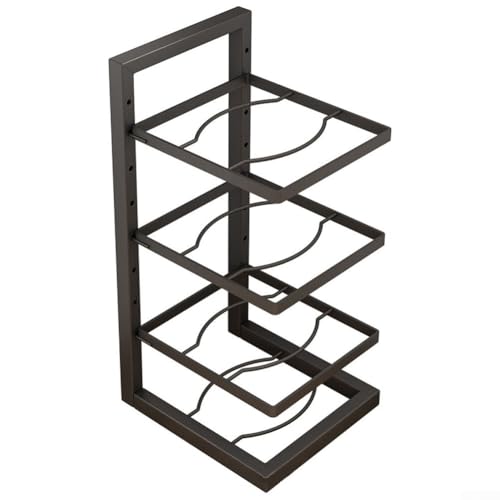 Transforme su espacio de cocina organizador de ollas multicapas para un almacenamiento eficiente de utensilios de cocina (C)