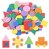 cobee 750 Stück Moosgummi Sticker Kinder, Bunte Geometrische Schaumstoffaufkleber Schaumstoff...