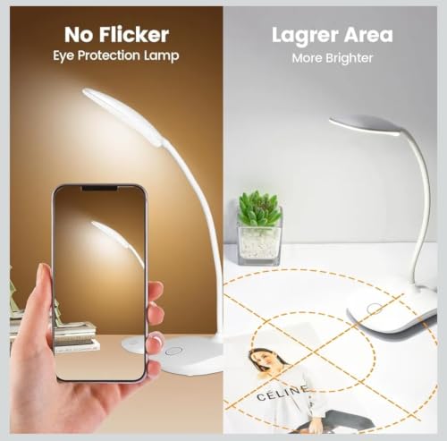 Image of Rechargeable LED Study Table Lamp White Pack of 1