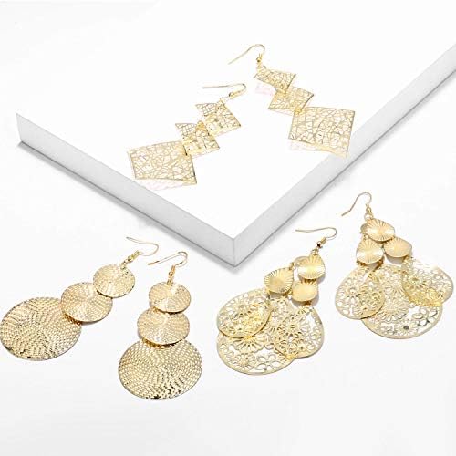 Dangly Earrings for Women Drop Earrings for Women Long Drop Tassel Earrings Gold Earrings Set Dangly Earrings Pack