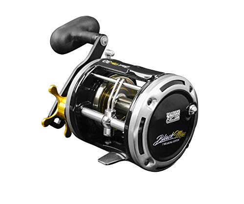 Carretilha Pesca Perfil Alto Black Max 50 e linha Multi 300m