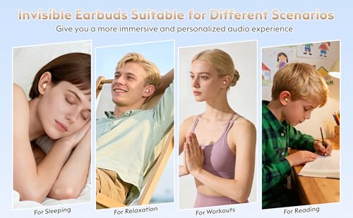 Image of Smallest Sleep Earbuds for Side Sleepers, [Upgrade 2026 Version] Ultra-Comfort & Lightweight Wireless Mini Sleep Headphones for Small Ears, No Low Battery Beep Ear Buds for Sleeping Working