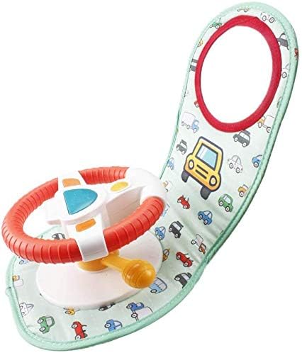 WISHTIME Car Wheel Baby Toys - Musical Activity Play Center Toy Baby's Travel Companion Entertain and Relax Easier Drive with Sounds and Lights for Baby