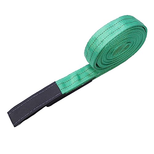 Lift Sling Strap, 6M 2T Dragende Versterkte Polyester Hoge Sterkte Rigging Hijsband met Canvas Versterkte Dubbele Ooglus, voor Verzending, Machines, Havens, Transport - Afbeelding 3