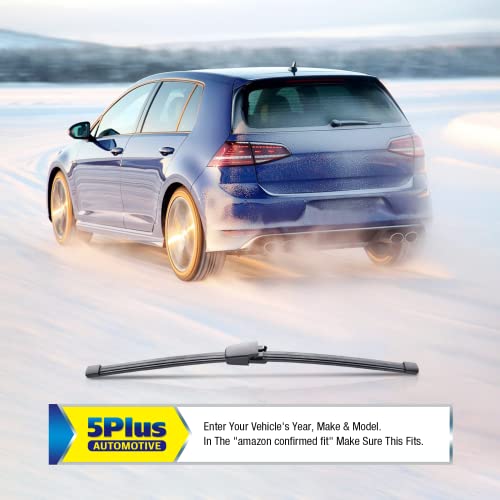 Image of 5 PLUS 13 Inch Rear Wiper Blade Replacement for Volkswagen Golf V VI Variant 2014-2006 Jetta 2014-2009 Rabbit 2009-2006 Tiguan 2015-2009 Touareg 2010-2004 BACK Windshield Wiper Blade (13-G)