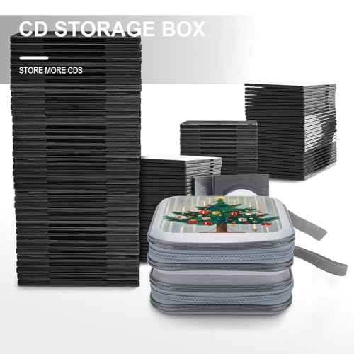 Étui à CD rigide pour 40 DVD, rangement disques maison et voyage