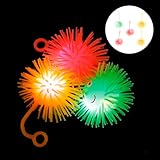 TOYMYTOY 5 stücke Leuchtende Kugel Ball Glühende Igel Elastizität Flash-Haar Ball Kinder Lustige Spielzeug (Gelegentliche Farbe)