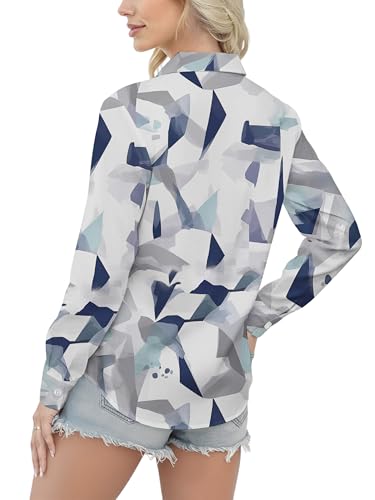 Image of Soft Wrinkle-Free Button Down Stretch Shirts for Women, Breathable Moisture-Wicking Casual Work Dress Tops