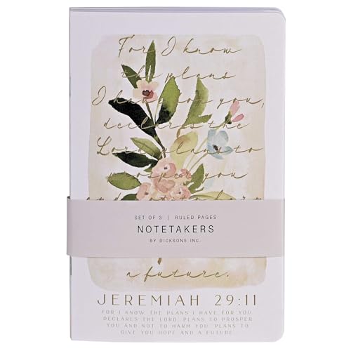 Cuaderno de notas cristianas Dicksons floral de 14x21 cm para regalar a mujeres