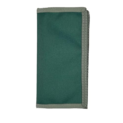 Nylon Executive Bi-Fold Checkbook Wallet Rodeo Style - Made in USA (Hunter Green)