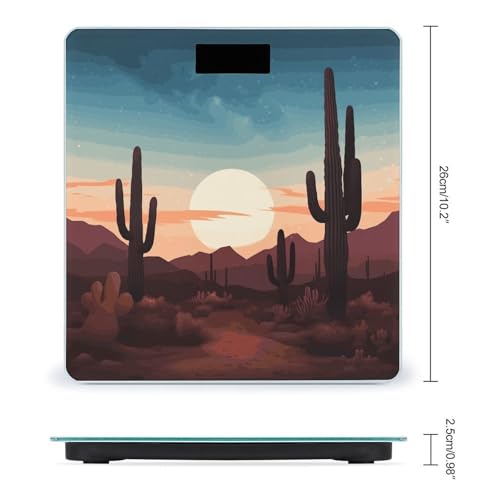 Báscula Digital de Baño Desert with Cactus con Plataforma Amplia miniatura 2