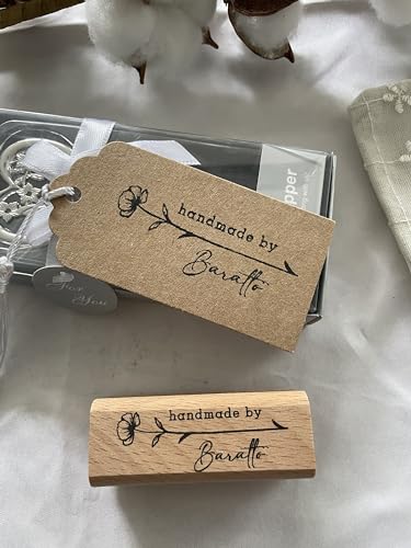 CHYHMYT |Personalized Name Stamp, Custom Signature Stamp, Business Stamp, Handmade by Stamp- Custom Made Wooden Stamp –selfinking Stamp for Crafting, handicrafts etc. (Woodblock Stamp)