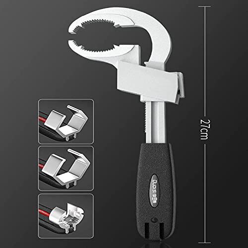 Adjustable Wrenches,Universal Adjustable Double-Ended Wrenches With Box For Disassembly/Assembly Of Sanitary Ware,Crescent Wrench Sets For Water Pipe Repair Accessories (Stainless Steel) #TOP5