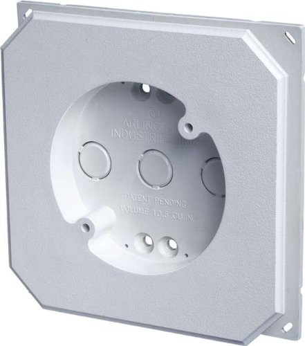 ARLINGTON INDUSTRIES 8141F 1 INCH J-CHANNEL, NM CABLE CONNECTOR INCLUDED, TEXTURED PAINTABLE SURFACE, SIDING MOUNTING BLOCK, BUILT in 6.8 CUBIC INCH BOX, ONE PIECE DESIGN