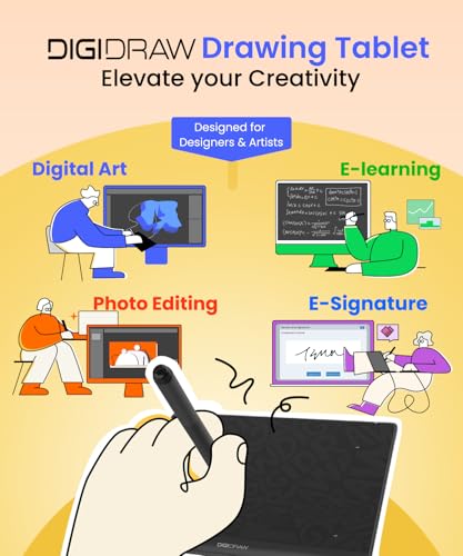 DIGIDRAW T610 Drawing Tablet 10x6 Inch - image 6