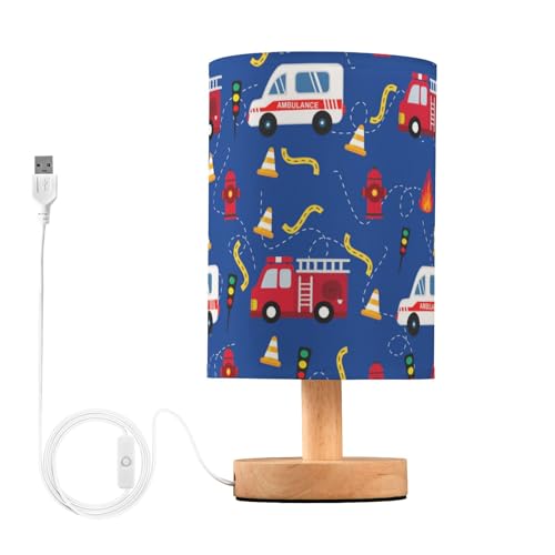 Veilleuse bébé douce anti-chute avec socle stable motif pompier bleu