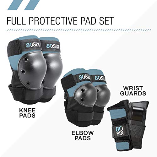 image for 80Six Pad Set with Wristguards, Elbow Pads, and Knee Pads for Kids, St