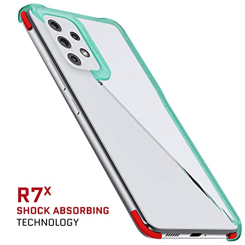 Image of Ghostek COVERT Teal Clear Galaxy A53 5G Phone Case Shockproof Grip Bumper Protective Cover Slim Fit Thin Lightweight Design Cases Designed for 2022 Samsung Galaxy A53 5G (6.5in) (Teal-Limited Edition)