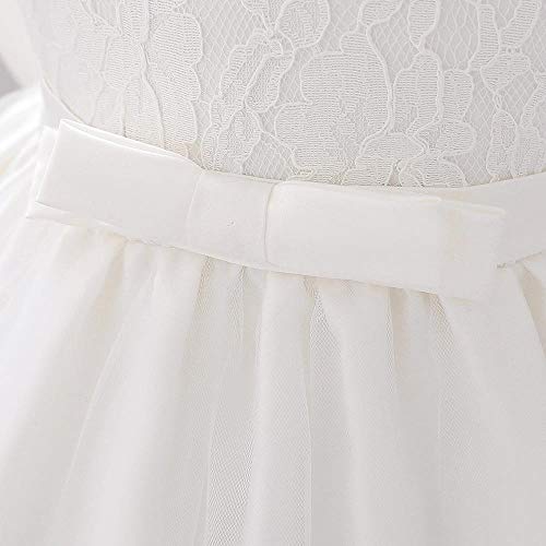 Dressy Daisy Infant Baby Girls Wedding Flower Girl Lace Dress With Headband Special Occasion Pageant Birthday Party Dresses Size 3-6 Months White 426 #TOP4