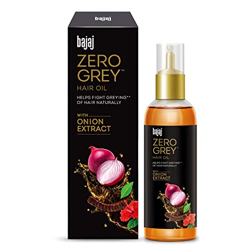 Bajaj Zero Grey Hair Oil Enriched With Onion, Helps Fight Greying Of Hair Naturally, 100ml