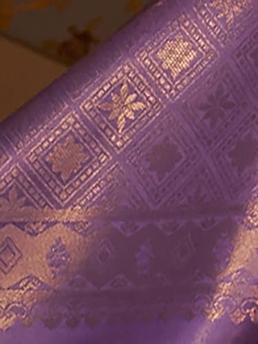 Image of SWORNOF Women's Banarasi silk Saree With Unstitched Blouse Piece