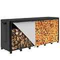 Arc Rack 8 FT Firewood Rack Cover, Wood Pile Cover is Designed w/Beautiful Stacked Wood Printed Image. The Cover for Wood Rack will Bring Back the Curb Appeal to Outside Landscape.