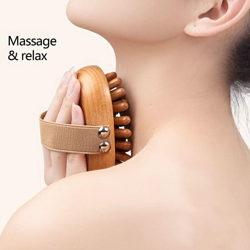 CHROES Manual Wooden Meridian Massage Brush