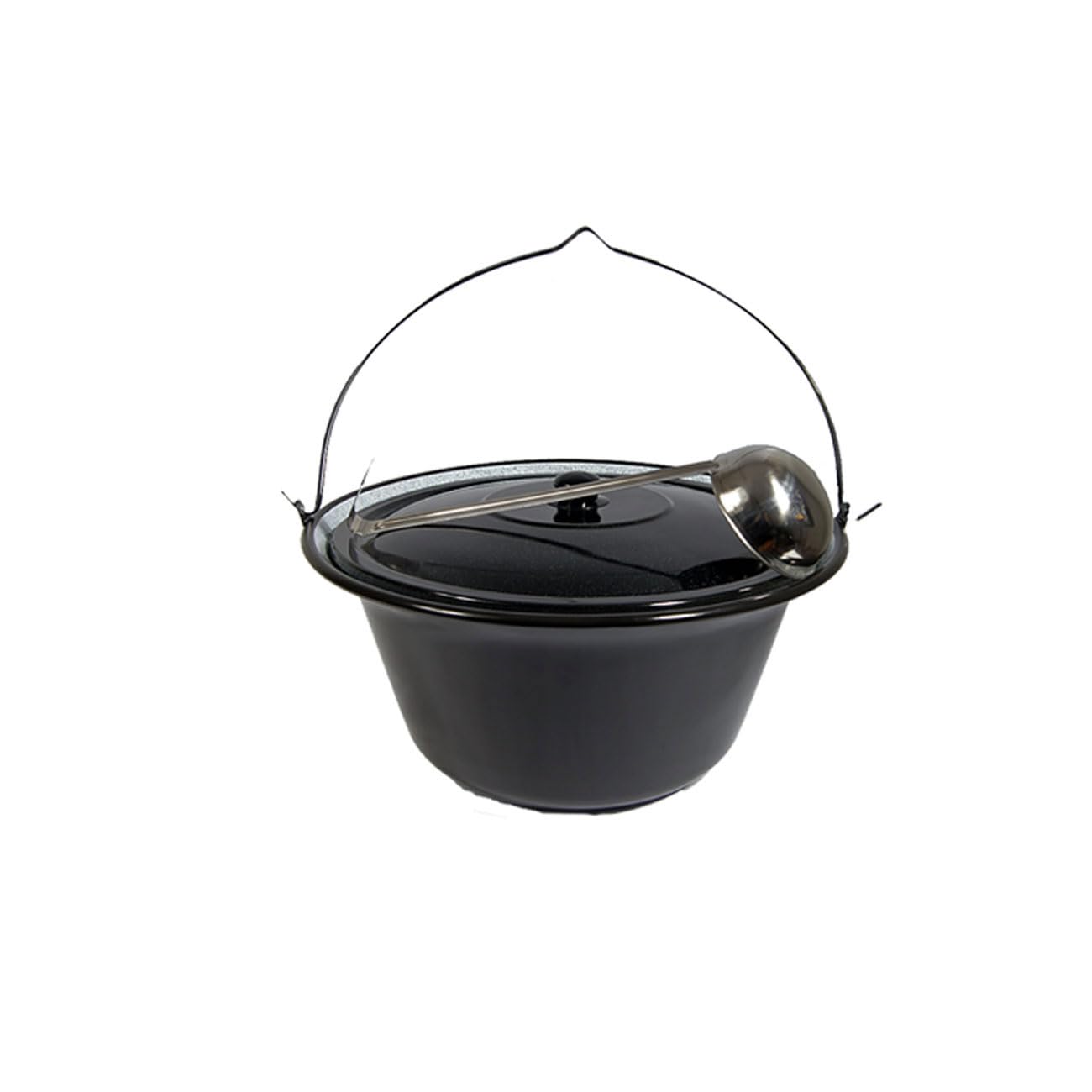 Set Gulaschkessel Gulaschtopf 10 Liter Emaille + Deckel + GRATIS Schöpflöffel Hordentopf Suppentopf