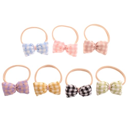 7 Pack Baby Nylon Headbands Hairbands Hair Bow Elastics Hair Accessories for Baby Girls Newborn Infant Toddlers Kids2