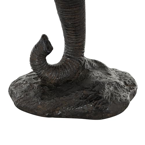 Escultura elefante madre e hijo polystone negra 10x7x17 in miniatura 5