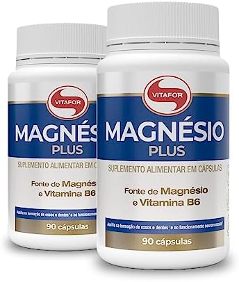 Kit 2 Magnésio Plus Vitafor 90 Cápsulas