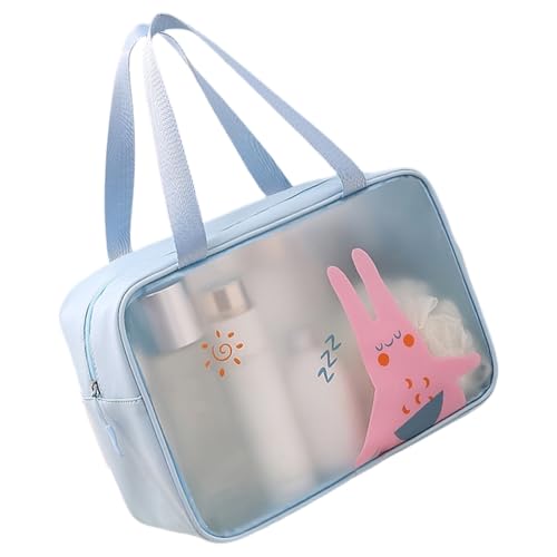 Neceser Viaje Bolsa Playa Impermeable Neceser Transparente Neceser Grande PVC Neceser Transparente Viaje Avion Viajes Accesorios Neceser Mujer＆Hombre Bolso (Azul)