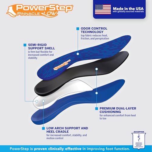 Powerstep Mens-Adult Pinnacle Shoe Inserts