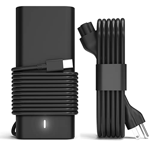 65W 45W USB C Charger Replacement for Dell Latitude 5520 5420 5320 7420 7410 7430 7320 5430 5290 Chromebook 3100 5190 2in1 XPS 13 9350 9380 9360 DA65NM190 LA65NM190 Type C AC Adapter Power Cord