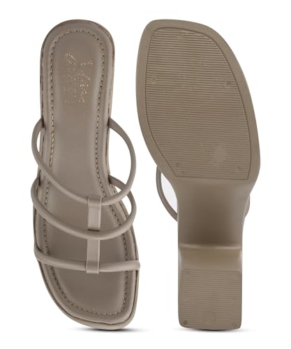 Image of JM LOOKS Modern Multi-Strap Platform Heeled Sandals with Sturdy Block Heel and Contemporary Square Toe Design
