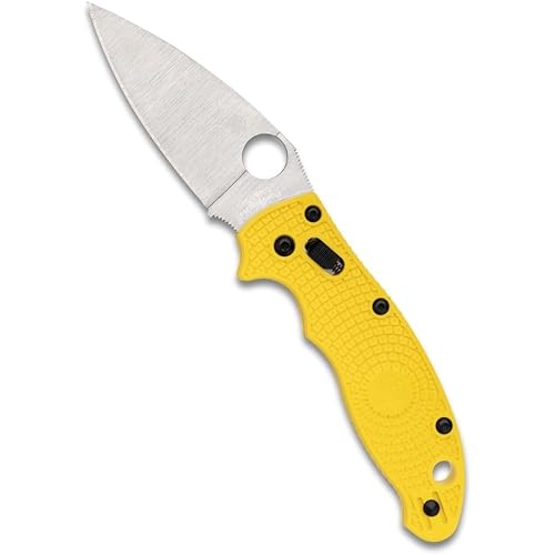Spyderco Manix 2 Folding Pocket Knife with 3.3" CPM MagnaCut Steel Blade and FRCP Handle - EDC Knife for Men and Women, Perfect for Hunting, Tactical, Camping, Survival, Hiking - PlainEdge - C101PYL2