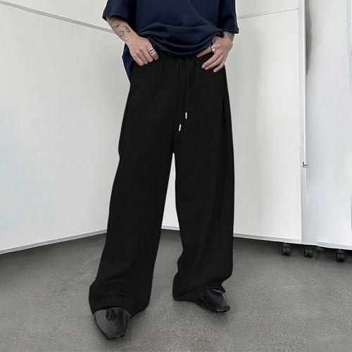 Mens Sweatpants Joggers Casual Solid Workout Track Pants Drawstring Fleece Lined Baggy Athletic Sweatpants4