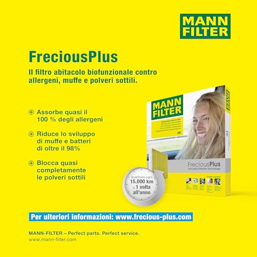 MANN-FILTER FP 26 009 Cabin Air Filter - FreciousPlus Biofunctional Pollen Filter - for Cars + Transporters - Image 4