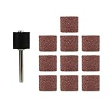 NEFLUM Sanding Drum Set Grit #80#100#120 With Sanding Mandrels Sanding Bands For Rotary Tools Abrasive Tools,11pcs 80 Grit