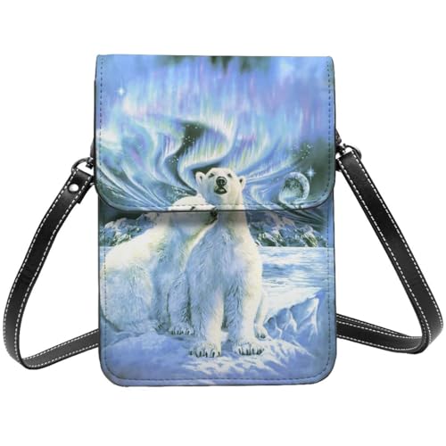 Sac à bandoulière petit format et pochette portable en cuir noir