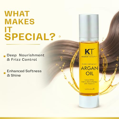 Image of KT Professional Keratin Protein Pure Argan Oil Serum To Repair Damage Hair Strengthen Dull & Dry Hair 50ml.