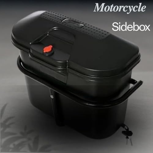 Image of SKYA STAR T-Frame Motorbike Luggage 100cc SideBox with Universal Fitment Clamps (Matt Black)