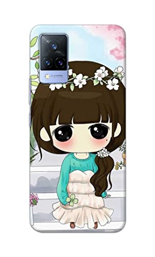 Image of PRINTFIDAA Cartoon Girl Printed Designer Hard Back Case Cover for Vivo V21 (5G) -(SS) MVN1009