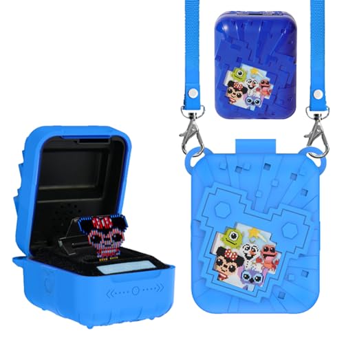 Case for Bitzee Disney,Soft Skin Silicone Case Cover with Lanyard?Full Protective Case for Bitzee Disney-Blue