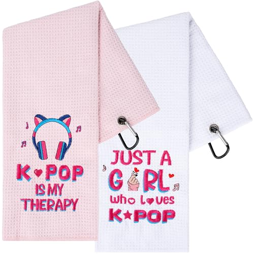 EliteEcho K Pop Gifts for Girls, 2 Pack Microfiber Gym Towout Towels