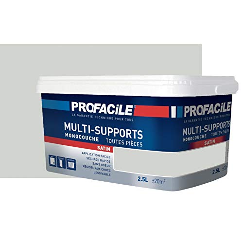 PROFACILE Peinture multi-support intérieur couleurs, 2.5 litres Gris clair