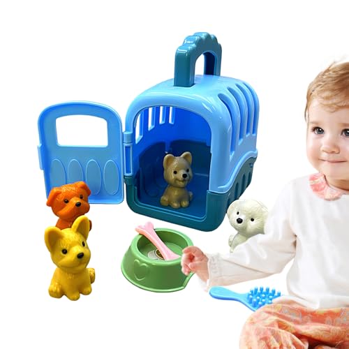 Spielset im Käfig für Haustiere, Lernspiele für Kinder, interaktives Spiel, Spielzeug für Hunde mit Haustieren D